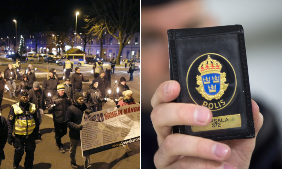 Polis deltog privat i nazistdemonstration – identifierade sig med polisbricka